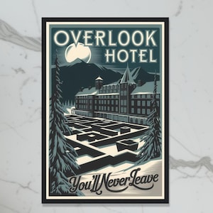 The Shining Poster Overlook Hotel Maze | Vintage Horror Movie Posters Wall Decor -POSTER or CANVAS Wall Art, Unique Wall Decor, Home Decor