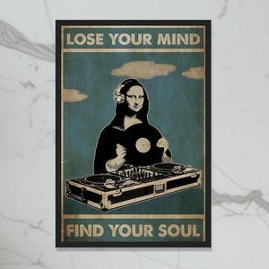 Lose Your Mind Find Your Soul |  Vintage Poster -POSTER or CANVAS Wall Art, Wall Art Canvas,PosterWall Art,Unique Wall Decor,Home Decoration