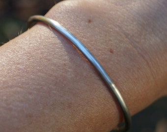 Sterling Silver Adjustable Cuff. 5.25 inches. Handcrafted Cuff. Minimalist Cuff.