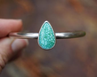 White Water Turquoise and Sterling Silver Cuff.