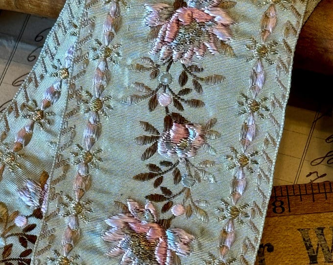 LAST of This - Stunning Rare Lovely Very OLD Rare ANTIQUE French Silk ...