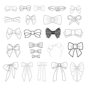 Bow SVG Bundle: Ribbon, Coquette & Bow Tie Designs (Digital Download)