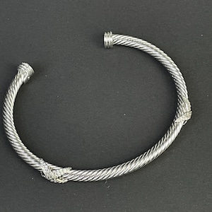 David Yurman Sterling Silver Twisted Cable Cuff Bracelet