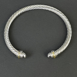 David Yurman Sterling Silver Twisted Cable Cuff Bracelet