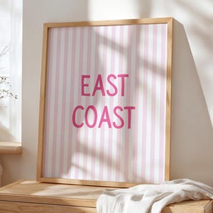 Ostküste Druck, Preppy Wandkunst, rosa Sommer Wandkunst, Ostküste druckbare, Küsten Wandkunst, Ostküste Poster, Ostküste Wandkunst