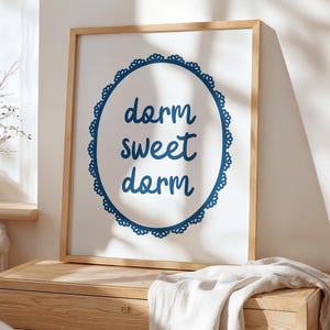 Dorm Sweet Dorm Print, Custom Color Dorm Decor Print, Dorm Sweet Dorm Printable, College Dorm Art, Dorm Sweet Dorm Poster, Cottagecore Dorm