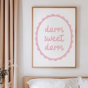 Dorm Sweet Dorm Print, Custom Color Dorm Decor Print, Dorm Sweet Dorm Printable, College Dorm Art, Dorm Sweet Dorm Poster, Cottagecore Dorm