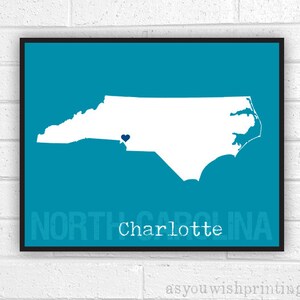 Custom North Carolina, Personalized State Art, State Print, State Love ...