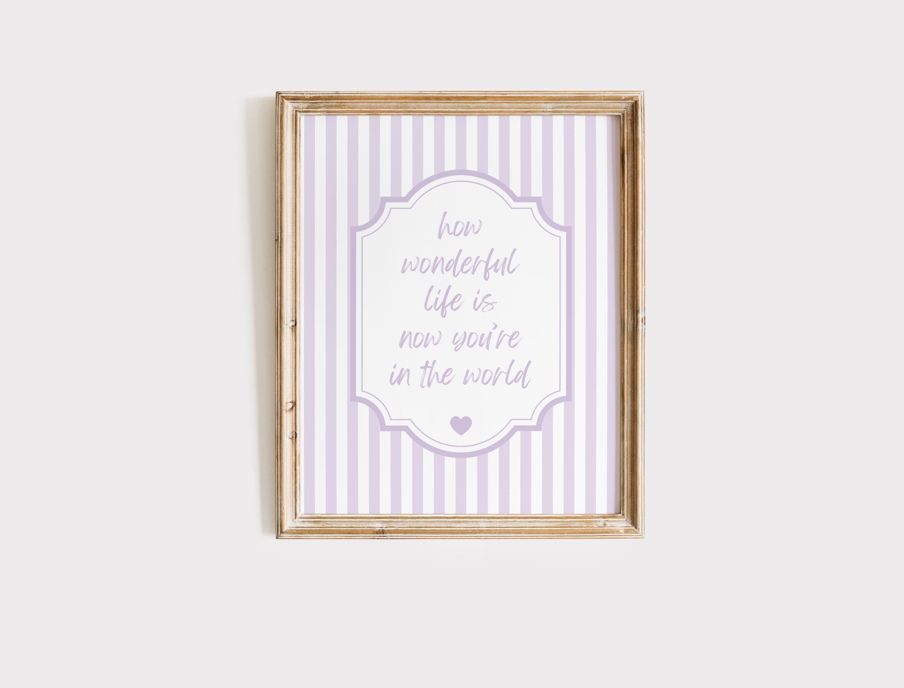 Pechpell Wooden Nursery Sign - 'How Wonderful Life Is Now You're In The World', Rustic Floral Wall Art, 11.8 Inches - View #13