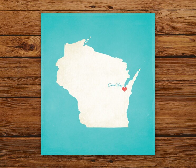 Customized Printable Wisconsin State Map DIGITAL FILE - Etsy Singapore