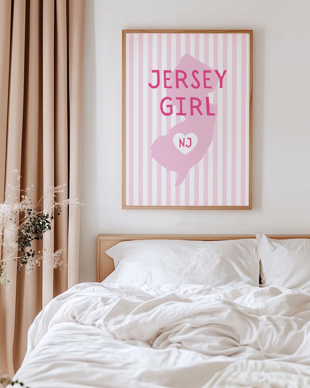 Jersey Girl Print, New Jersey State Printable, Summer Art Print