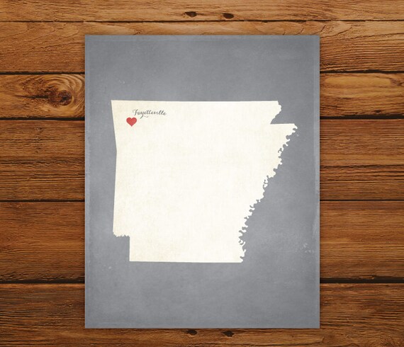 Customized Printable Arkansas State Map DIGITAL FILE - Etsy