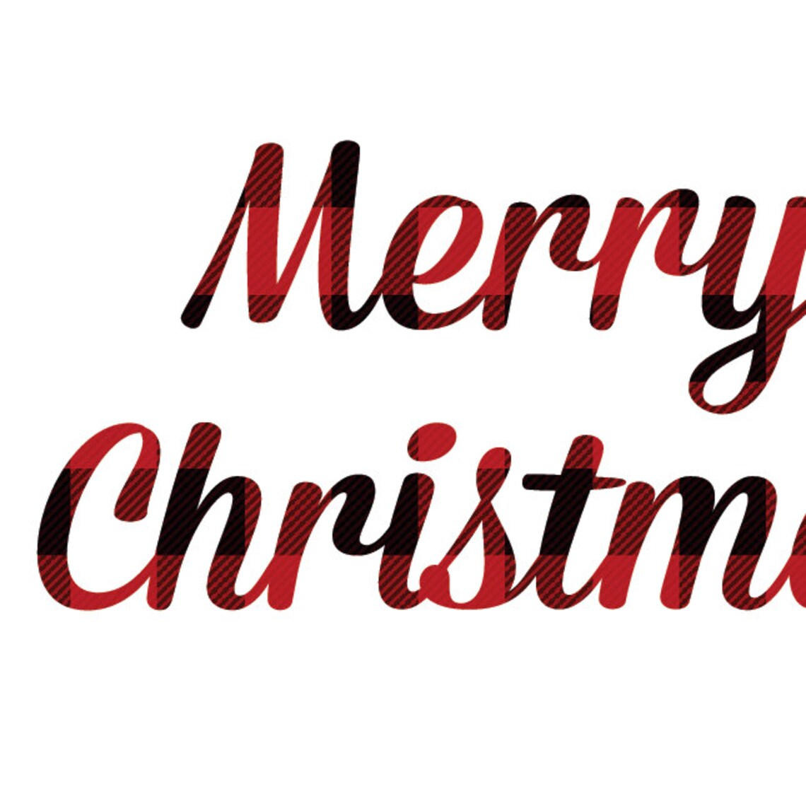 Buffalo Plaid Christmas Printable Merry Christmas Wall Art | Etsy