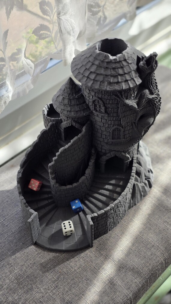 Unpainted Dice Tower: Two Shot Dice Shaker