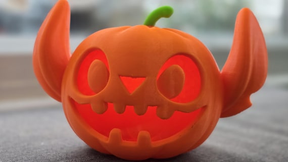 3D Printed Stitch Pumpkin: Lilo & Stitch Fan Art