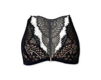 Miękki damski biustonosz typu bralette, oddychająca, wygodna i lekka bielizna gotycka, minimalistyczny biustonosz na co dzień, klasyczna bielizna podtrzymująca, prezent dla niej na Walentynki