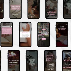 Aesthetic Cozy Bookstagram Reels for Authors, Book Lovers, Influencer, Content Creators, Canva Instagram Book marketing video reel templates