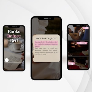 Aesthetic Cozy Bookstagram Reels for Authors, Book Lovers, Influencer, Content Creators, Canva Instagram Book marketing video reel templates