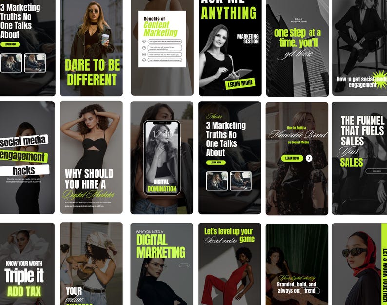 Luxury Digital Marketing, Passive Income, Online Business Strategy, Digital Products Canva Social Media Story Reel Cover Aesthetic Templates