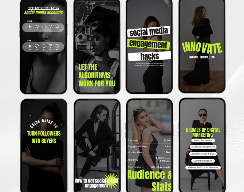 Luxury Digital Marketing, Passive Income, Online Business Strategy, Digital Products Canva Social Media Story Reel Cover Aesthetic Templates