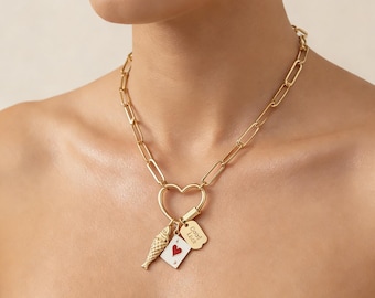 Pulsera de oro personalizada con dijes: crea tu historia, pulsera vintage multicapa personalizada, un regalo eterno para ella.