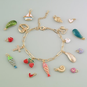 Custom Gold Charm Bracelet:Build Your Story,Personalized Vintage Multi-Layer Bracelet,Everlasting Gift for Her