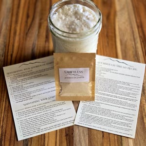 Organic 10-Year Heirloom Sourdough Starter Kit with Banneton Liners & Recipe
