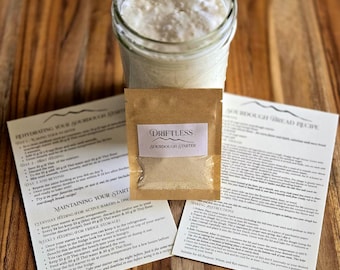 Organic 10-Year Heirloom Sourdough Starter Kit with Banneton Liners & Recipe