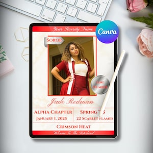 Sorority Crossing Announcement Template: D9 Divine Nine Canva Designs (Digital Download)