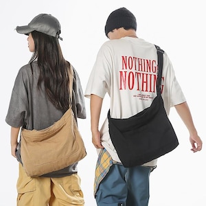 Minimalist Men&#39;s Canvas Crossbody Shoulder Bag, Crossbody School Bag, Large Capacity Shopping Bag, Washable Canva Bag, Canvas Messenger Bag