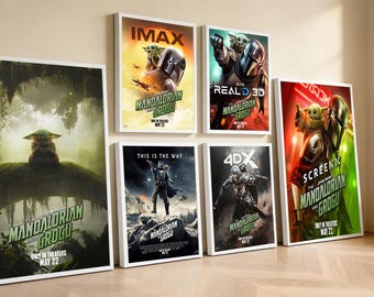 Star Wars: The Mandalorian und Grogu Filmposter – Sammlerstück für Filmfans – Leinwand – Wanddekoration – Geschenkposter
