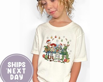 Toy Story Christmas Sweatshirt, Retro Woody Buzz Jessie Shirt, Disney Merry Christmas Toddler Sweatshirt, Kids Disney Winter Season Shirt