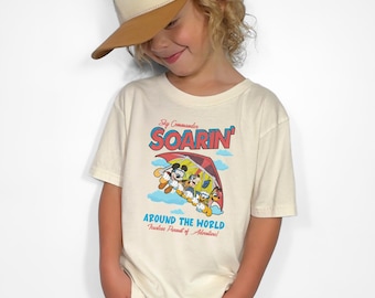 Soarin Around the World Mickey and Friends Shirt, EPCOT Hang Glider Adventure Tee, Donald Goofy Squad Park Tour Shirt, Park Trip Tee