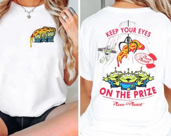 Pizza Planet Shirt, Toy Story Alien T-Shirt, Buzz Lightjahre Grafik Shirt, Disney Urlaub Shirt, Die Klauenaugen Auf Den Preis, Pixar Familienausflug