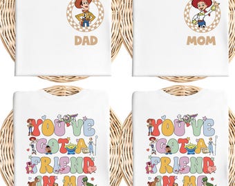 Personalized You've Got A Friend In Me Toy Story Shirt, Disney Matching Family Shirt, Custom Name Toy Story Family Shirt, Friendship Shirt