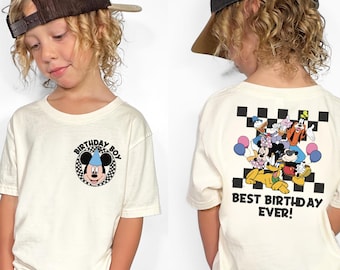 Personalized Best Birthday Ever Shirt, Mickey And Friends Birthday Tee, Minnie Donald Daisy Goofy Pluto Tee, Disneyland Trip Birthday Shirt