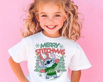 Disney Merry Stitchmas Shirt, Stitch Christmas Sweatshirt, Disneyland Christmas Trip Shirt, Disney Winter Season Tee Gift, Disney Movie Tee