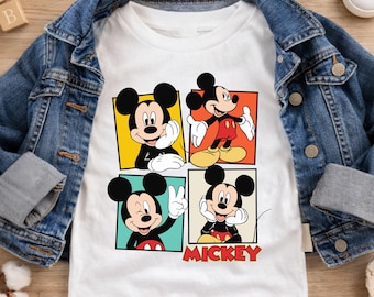 Micky Maus Kinder Shirt, Retro Disney Kleinkind T-Shirt, Klassisches Micky Maus Grafik Shirt, Disney Urlaub Outfit, Magical Kingdom Top