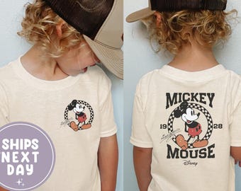 Disney Mickey Mouse Shirt, Toddler Checkered Mickey Shirt, Disney Mickey Kids Shirt, Disney World Shirt, Kids DisneyLand Trip Shirt Gift