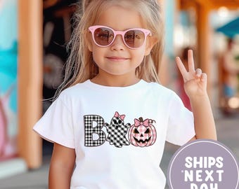 Halloween süßes Kleinkind Halloween Shirt, Mädchen Geist Shirt, Boo Mädchen Halloween Shirt, Kokette Geist Shirt, Mädchen Halloween süßes Geist Shirt