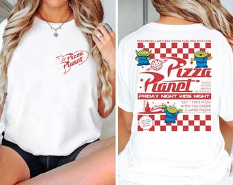 Pizza Planet Toy Story Comfort Colors Shirt, Funny Disney Pizza Top, Toy Story Family Shirts, Disney Aliens Sweatshirt, Pizza Planet Tee
