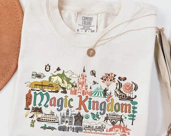 Camiseta Disney Magic Kingdom, sudadera Magic Castle, sudadera para viajes a Disneyland, sudadera retro Disney, sudadera Disney World