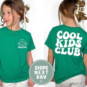 Personalized Cool Kids Club Shirt, Groovy Shirt, Retro Toddler Shirt, Colorful Smiley Shirt ,Cool Club Shirt, Fun Back to School Tee