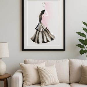Haute Couture Fashion Illustration - Vogue Wall Art - Fashion Decor