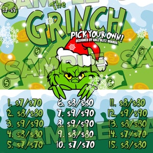 The G-rinch | Bingo Board Game | Pick Your Prize (7-9)