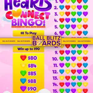 Hearts Connect 8 | Bingo Board Game