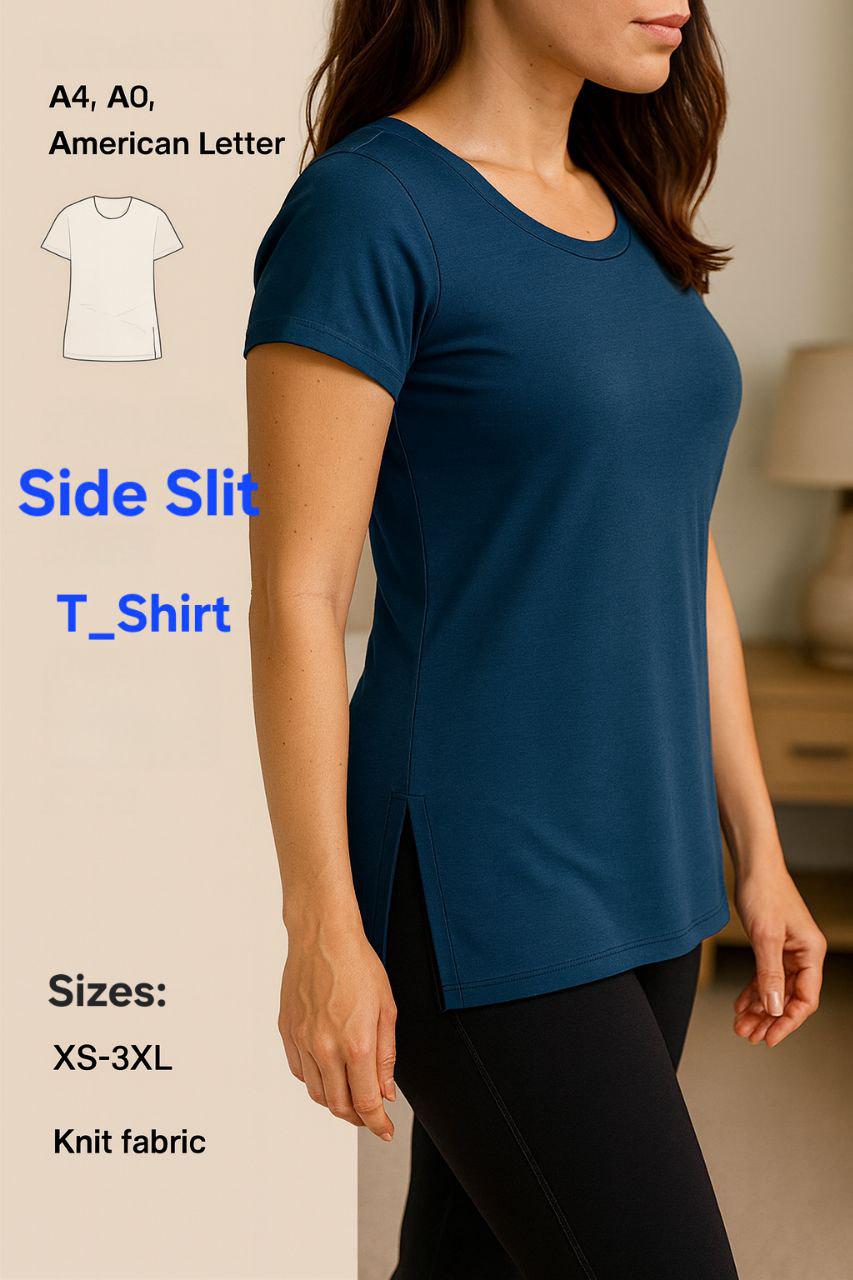 トップス Basic Side Slit Punch The Dough TShirt Cool Touch】Basic Side Slit Punch The Dough TShirt – maré