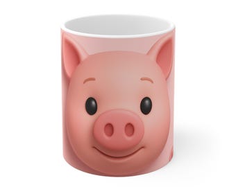 Pig Face Coffee Mug - Funny Farm Animal Gift, 11oz