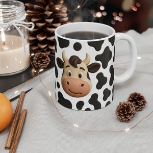Kuh Print Kaffeetasse: Bauernhaus Küche Trinkgefäß, Geschenk für Kuhliebhaber