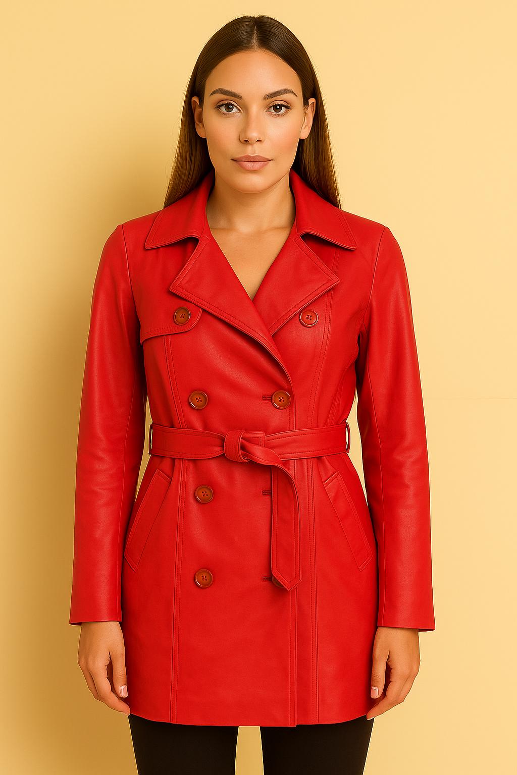 Belted Red Jacket